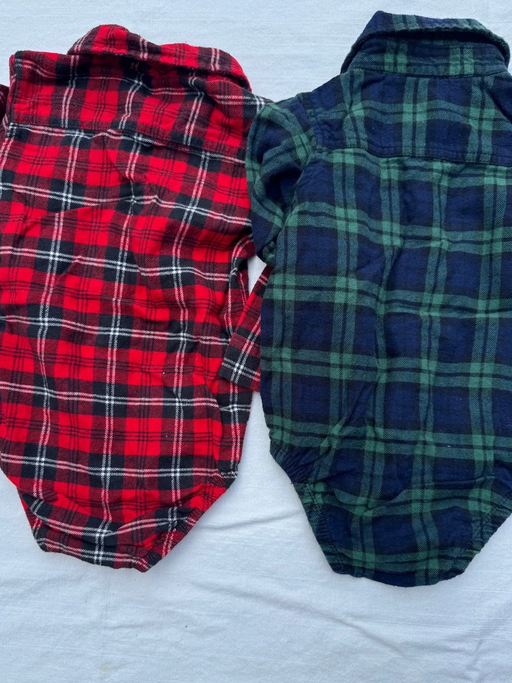 Carter’s Flannel Bodysuits Oshkosh B’Gosh Plaid 24M